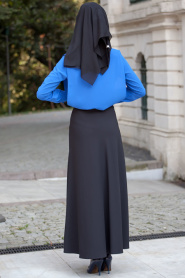 Hewes Line - Sax Blue Hijab Blouse 811SX - Thumbnail