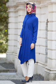 Hewes Line - Sax Blue Hijab Tunic 297SX - Thumbnail