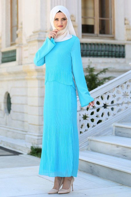 Hewes Line - Turquaz Hijab Dress 592TR