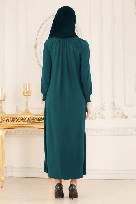 Huile Bleu - Nayla Collection - Abaya Turque 5220PM - 2