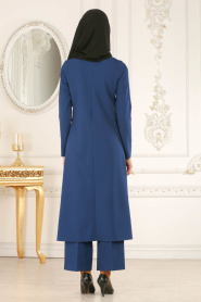 Huile Bleu - Nayla Collection - Combination Hijab 6002PM - Thumbnail