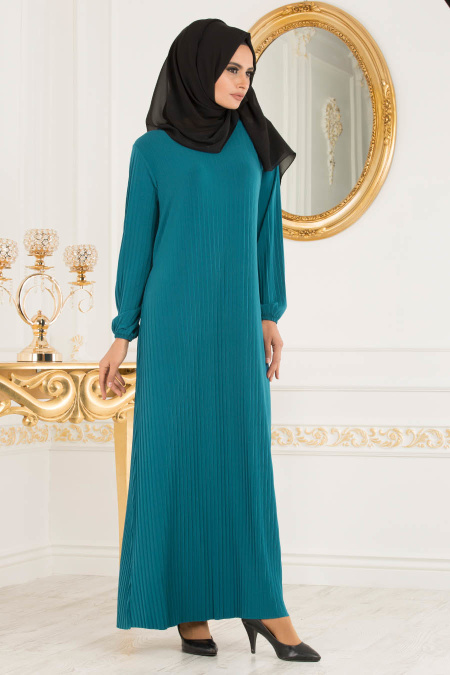 Huile Bleu - Nayla Collection - Robe Hijab 22170PM