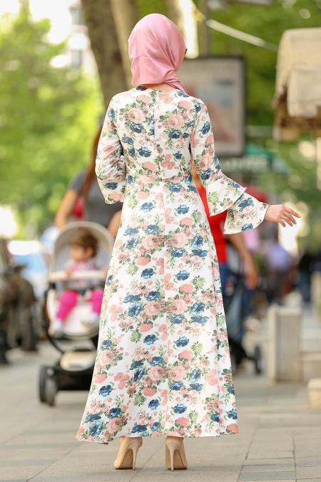 Huile Bleu - Nayla Collection - Robe Hijab 40450PM - 2