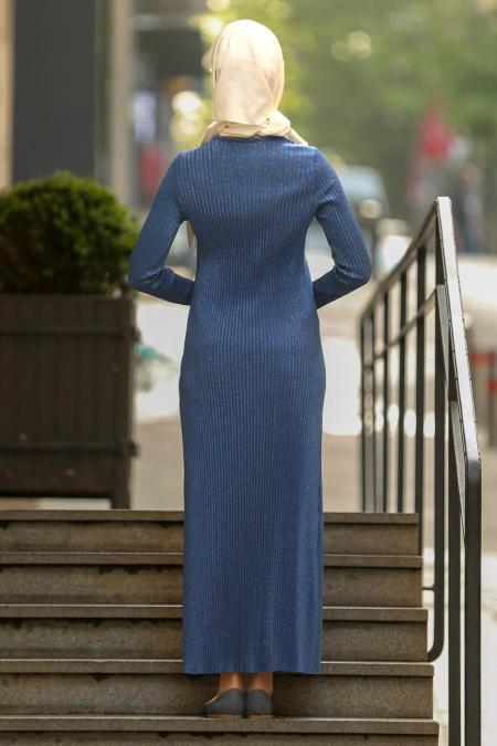 Huile Bleu - Nayla Collection - Robe Hijab 5123PM - 2