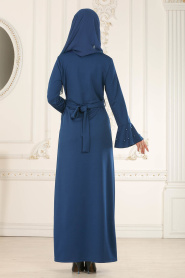 Huile Bleu - Nayla Collection - Robe Hijab 51350PM - Thumbnail