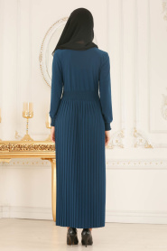 Huile Bleu - Nayla Collection - Robe Hijab 5240PM - Thumbnail