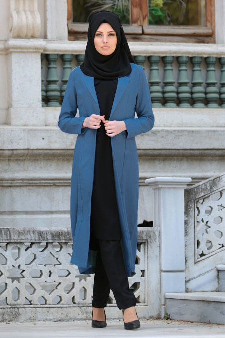 Huile Bleu - Neva Style - Manteau Hijab 52390PM