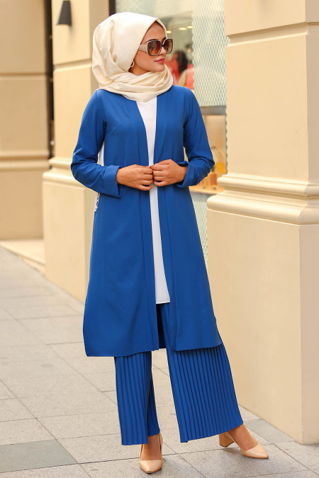 Huile Bleu - New Kenza -Combination Hijab 51251PM