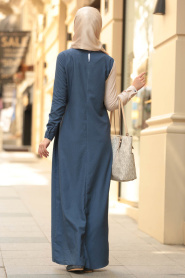 Huile Bleu - New Kenza - Robe Hijab 31510PM - Thumbnail