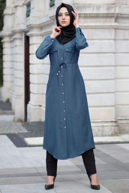 Huile Blue - Neva Style - Tunique Hijab 51120PM