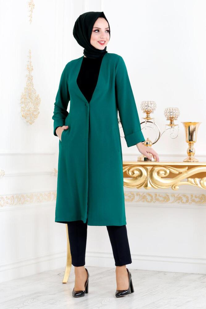 Hulie Vert - New Kenza - Manteau Hijab 49771PY - 1