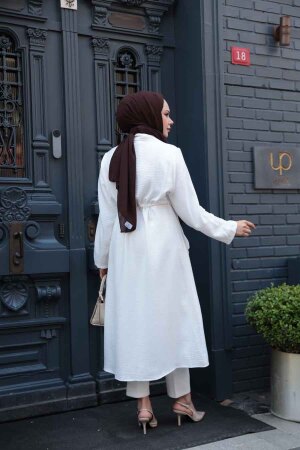 İnci Detaylı Ekru Tesettür Kap 6714E - 4