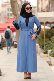 Indigo Bleu - Nayla Collection - Abaya Hijab 3304IM - Thumbnail