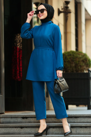 Indigo Bleu - Nayla Collection - Combination Hijab 2125IM - Thumbnail