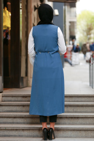 Indigo Bleu- Nayla Collection - Combination Hijab 70081IM - Thumbnail