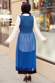 Indigo Bleu - Nayla Collection - Gilet Hijab 70090IM - Thumbnail