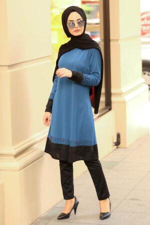 Indigo Bleu - Nayla Collection - Hijab Double Ensemble 100369IM - 1