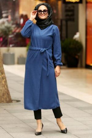 Indigo Bleu - Nayla Collection Manteau Hijab 2473IM - 1