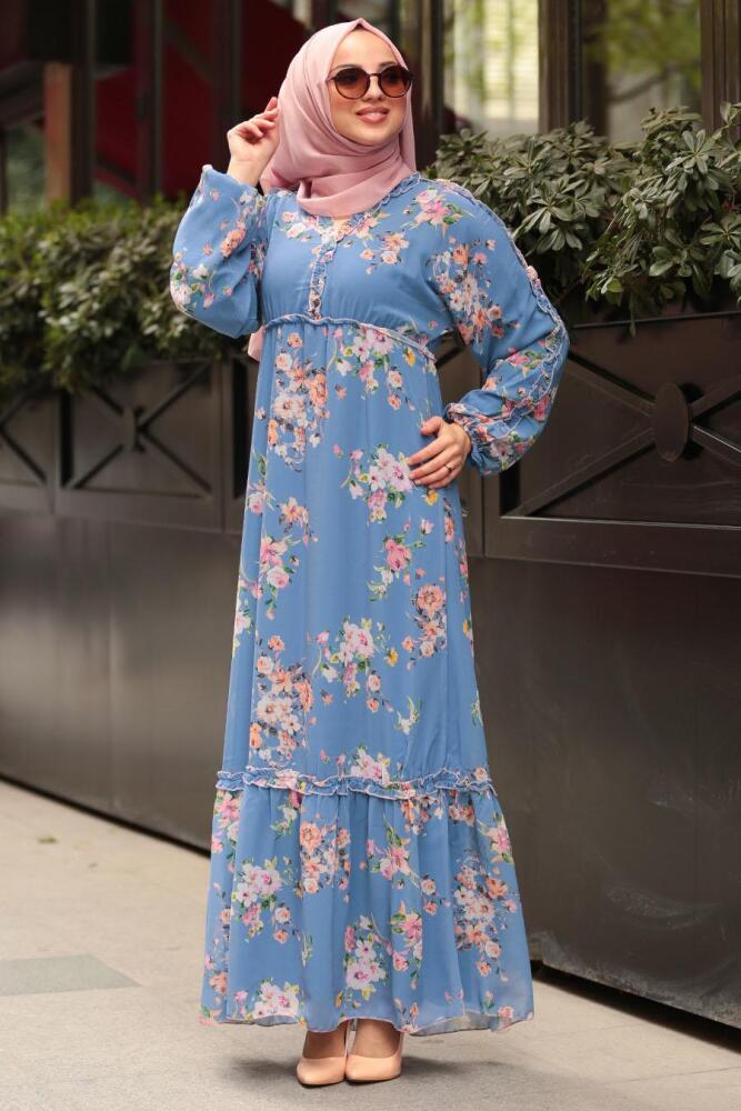 Indigo Bleu - Nayla Collection - Robe Hijab 10355IM - 1