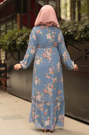 Indigo Bleu - Nayla Collection - Robe Hijab 10355IM - Thumbnail