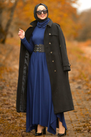 Indigo Bleu - Nayla Collection - Robe Hijab 3190IM - Thumbnail