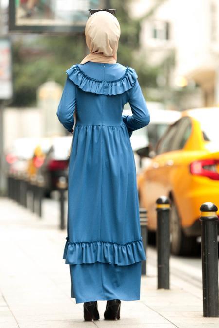 Indigo Bleu - Nayla Collection - Robe Hijab 4015IM - 2