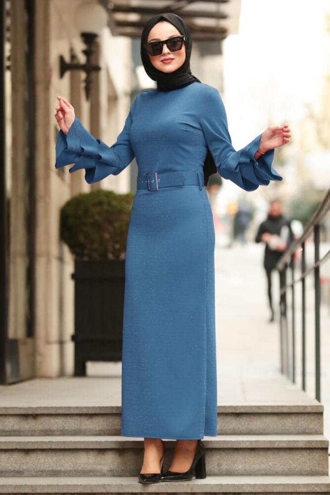 Indigo Bleu - Nayla Collection - Robe Hijab 4029IM - 1