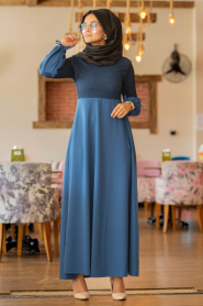 Indigo Bleu - Nayla Collection - Robe Hijab 79260IM - Thumbnail