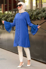 Indigo Bleu-Nayla Collection -Tunique Hijab 22120IM - Thumbnail