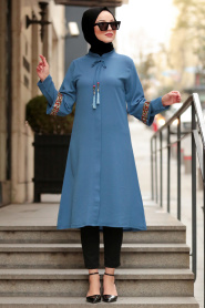 Indigo Bleu - Nayla Collection - Tunique Hijab 40360IM - Thumbnail