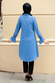 Indigo Bleu- Nayla Collection - Tunique Hijab 40580IM - Thumbnail