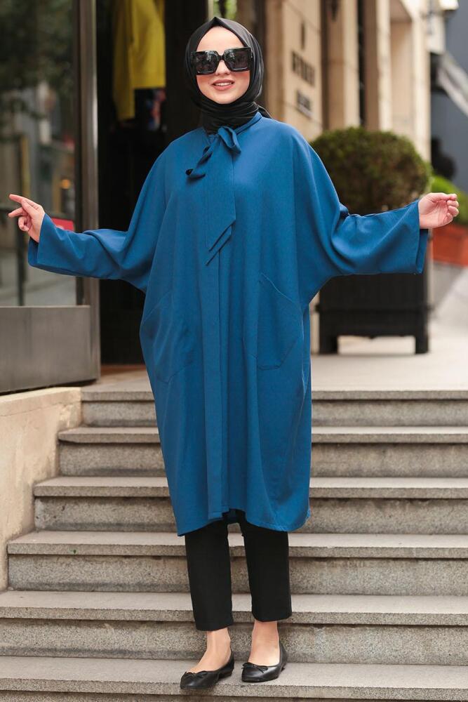 Indigo Bleu- Nayla Collection - Tunique Hijab 5003IM - 1