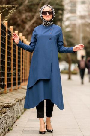 Indigo Bleu-Nayla Collection - Tunique Hijab 5424IM - 1