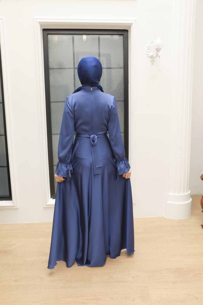 Neva Style - Long İndigo Blue Modest Prom Dress 3449IM - 3