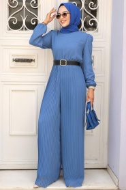 İndigo Blue Hijab Overalls 2897IM - Thumbnail