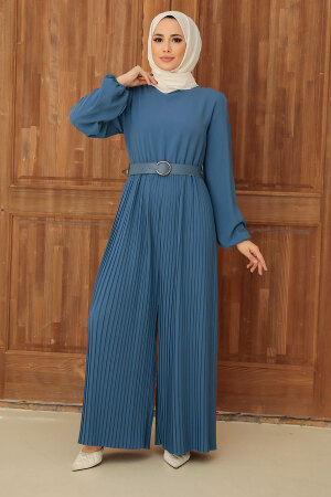 İndigo Blue Hijab Overalls 33840IM - 1