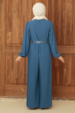 İndigo Blue Hijab Overalls 33840IM - 2