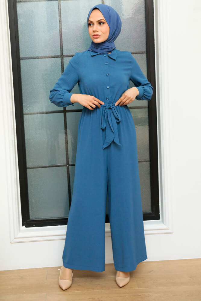 İndigo Blue Hijab Overalls 5703IM - 1