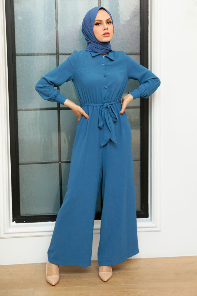 İndigo Blue Hijab Overalls 5703IM - 2