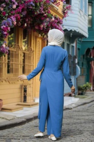 İndigo Blue Hijab Overalls 91080IM - Thumbnail