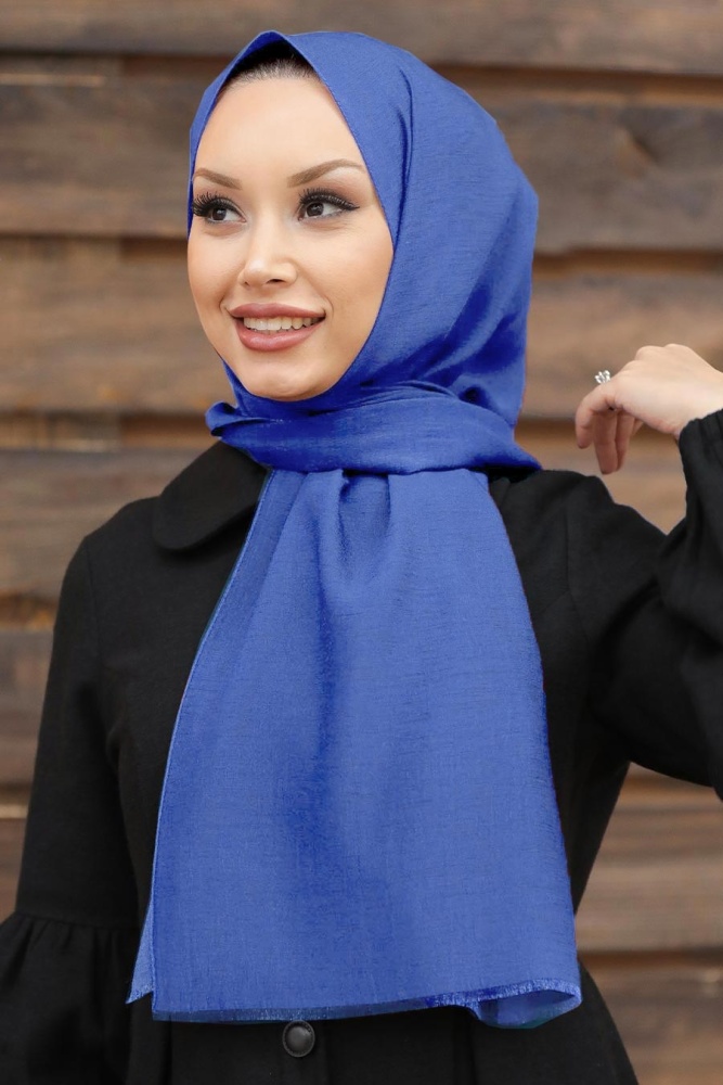 indigo Blue Hijab Shawl 4780IM - 1