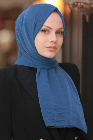 İndigo Blue Hijab Shawl 5099IM - 1