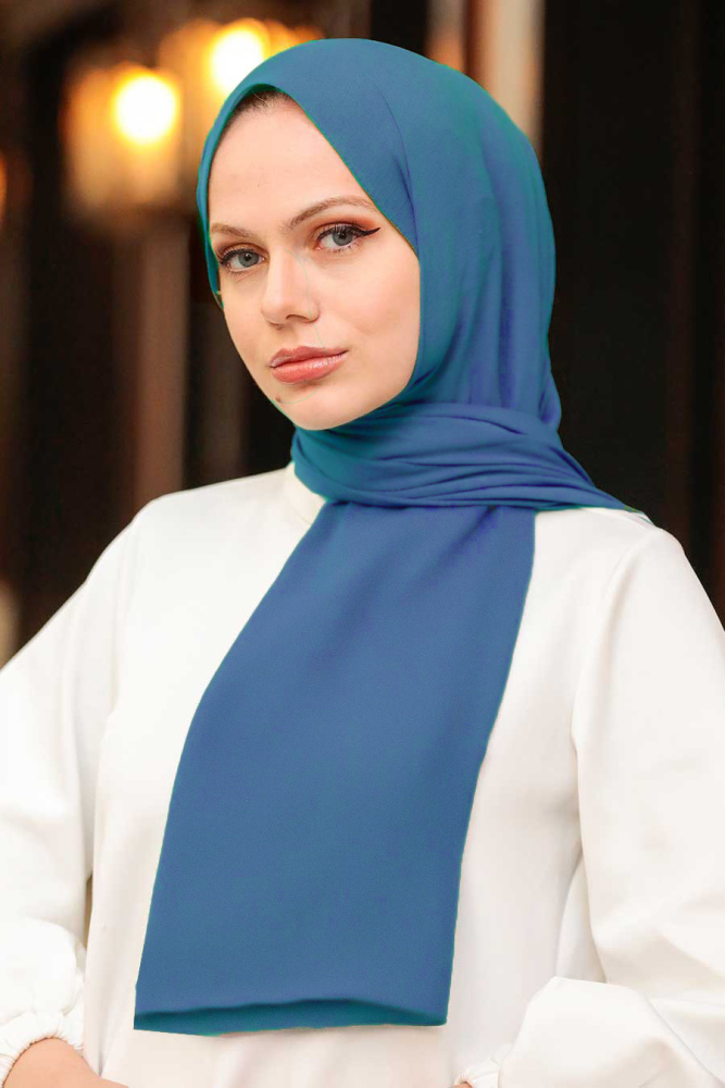 İndigo Blue Hijab Shawl 53060IM - 1