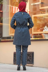 İndigo Blue Hijab Suit 5564IM - Thumbnail