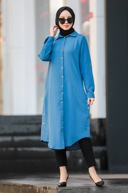 Indigo Blue Hijab Tunic 10047IM - Thumbnail