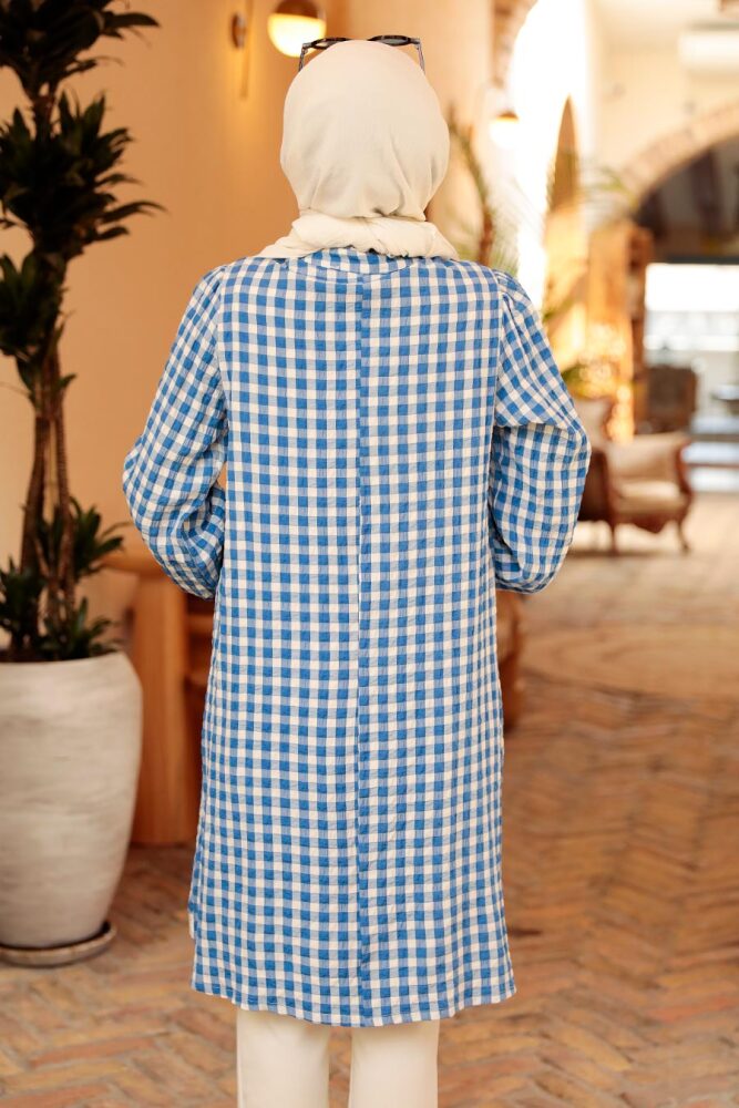 İndigo Blue Hijab Tunic 2431IM - 3