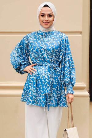 İndigo Blue Hijab Tunic 2445IM - 1