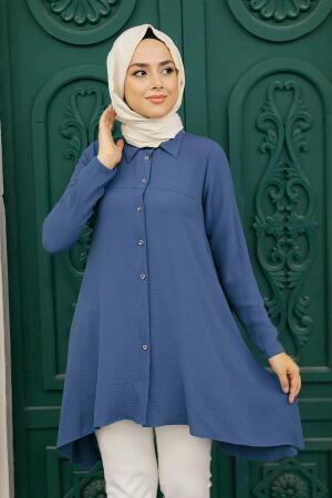 İndigo Blue Hijab Tunic 4601IM - NEVA STYLE