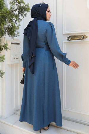 İndigo Blue Modest Dress For Women 5962IM - 3