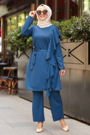 Indigo Blue - Nayla Collection - Combination Hijab - 2207IM - Thumbnail